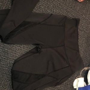 Black mesh high waisted leggings Medium